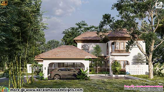 Kerala traditional house architecture elevation