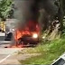 Satu Unit Mobil Dinas BMKG Padang Pariaman Unit Sijunjung Ludes Terbakar di Sungai Lansek Sijunjung