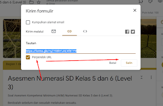 perpendek url quiz google form