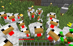 Minecraft ニワトリの成長記録