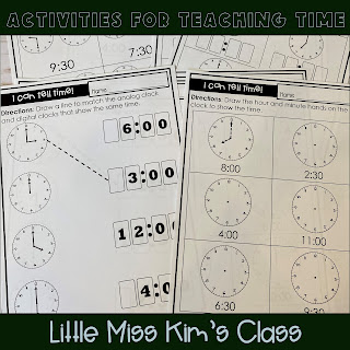 Activities for teaching time / clocks