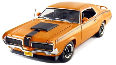 Mercury Diecast American Muscle Elite Edition Autoworld 922 1970 Mercury Cougar Eliminator Orange / Black Accents