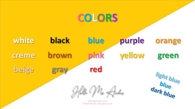 Colors / Colours in English