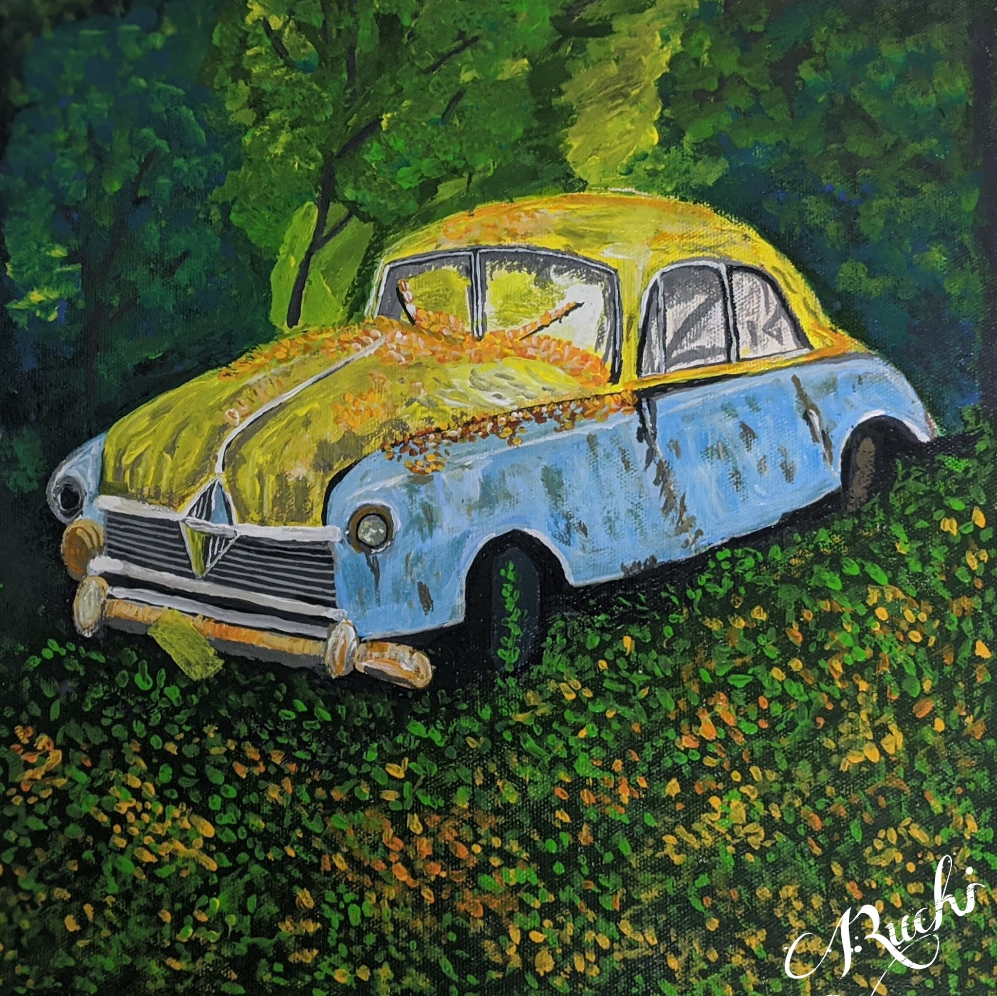 Vintage car painting