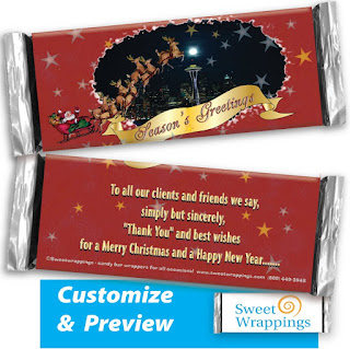 Image of Personalized candy wrapper fro Christmas