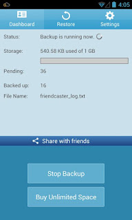 g cloud backup android