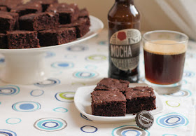 Food Lust People Love: Mocha Stout brownies are rich and chocolaty with a subtle deep flavor from the stout. I used Bateman’s Mocha Stout which is available here in Dubai, but you can substitute your own favorite local brew.