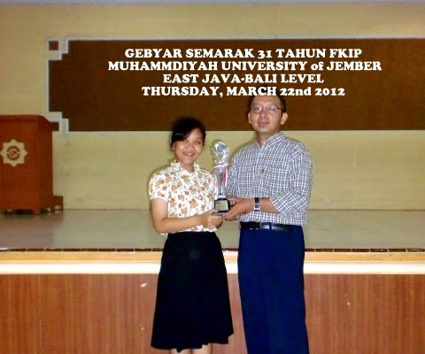 Juara 2 Newsreading Contest di Universitas Muhammadiyah Jember - East Java-Bali level