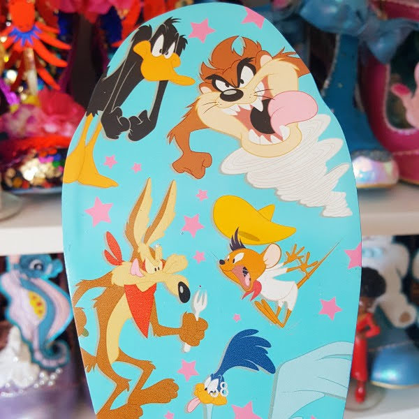 painted soles with Looney Tunes characters