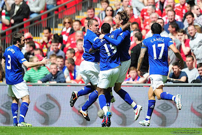 Nikica Jelavic After Putting Everton Ahead Against Liverpool At Wembley