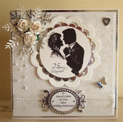Here is one I did recently for a 25th Wedding Anniversary done mainly in