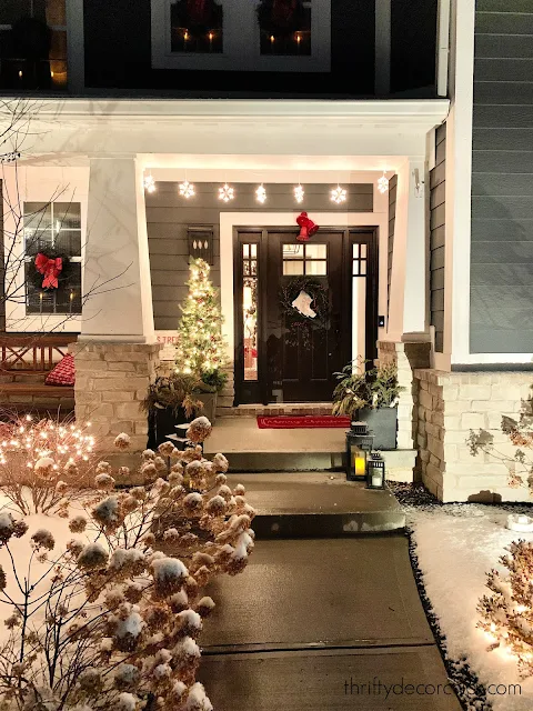 craftsman home exterior Christmas