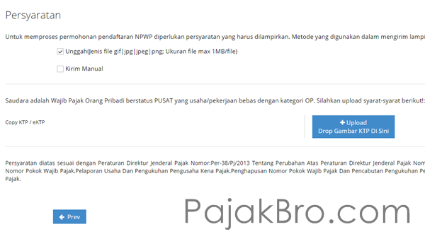 Permohonan ditolak karena tidak melampirkan surat keterangan kerja