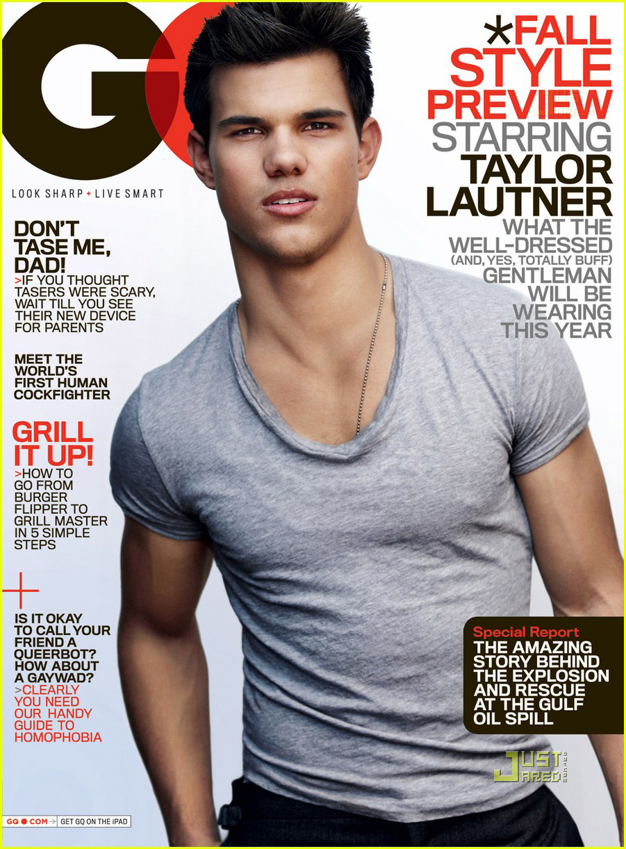 MAGAZINE COVER] Taylor Lautner GQ ~ Caesar Live N Loud