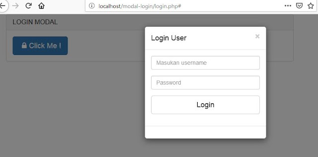 modal login