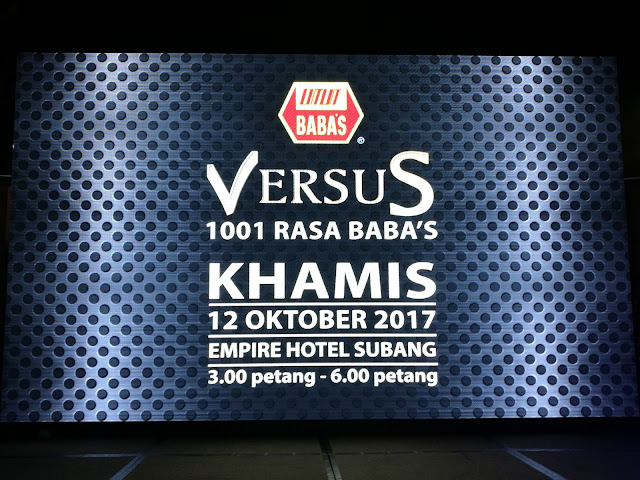 Rancangan Versus 1001 Rasa Baba's di TV3