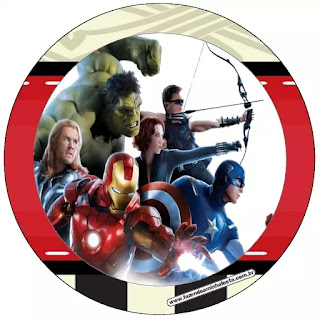 Avengers Party Free Printable Cupcake Wrappers and Toppers.