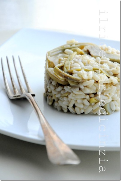 risotto ai carciofi e branzino