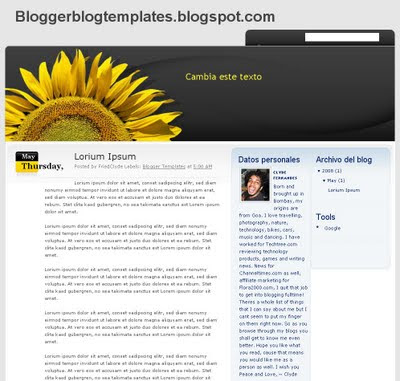 Podsolnuh Blogger Template