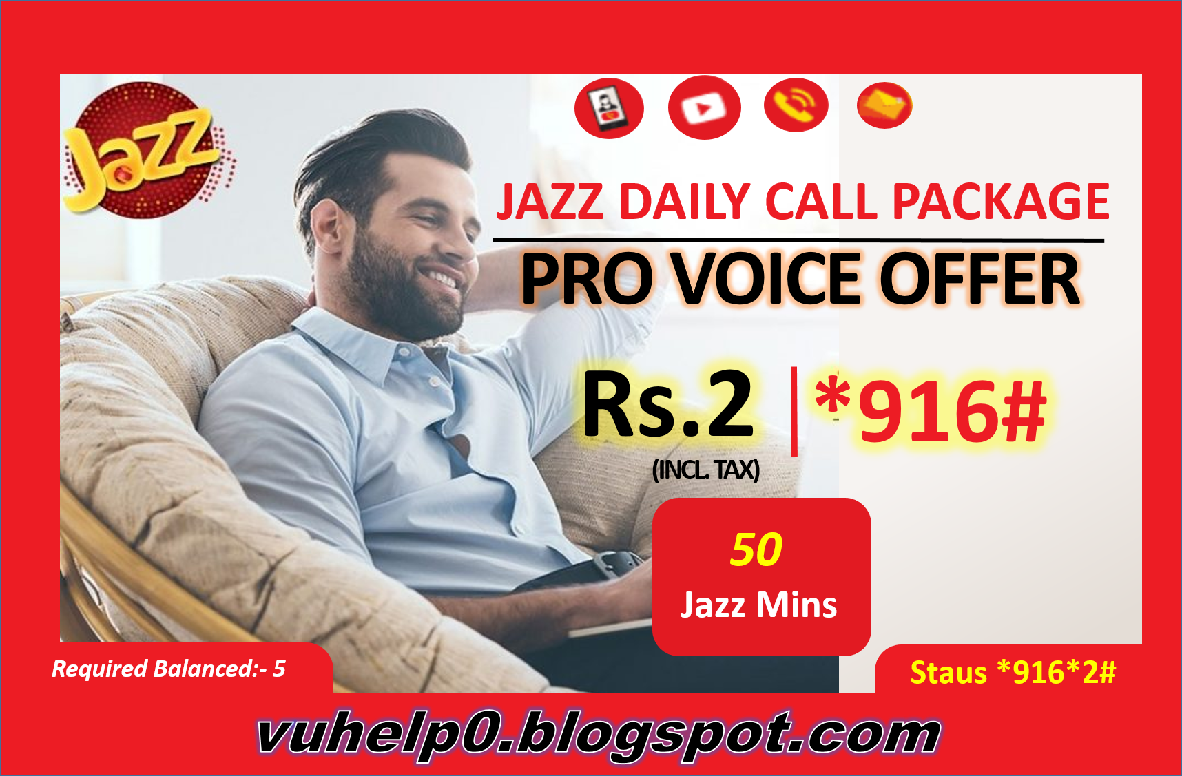 Jazz Daily Call Package & Pro Voice Offer | Jazz *916# Offer