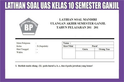 https://SoalSiswa.blogspot.com - Soal UAS Kimia Kelas 10 Semester 1 dan Pembahasannya Tahun Pelajaran 2018/2019