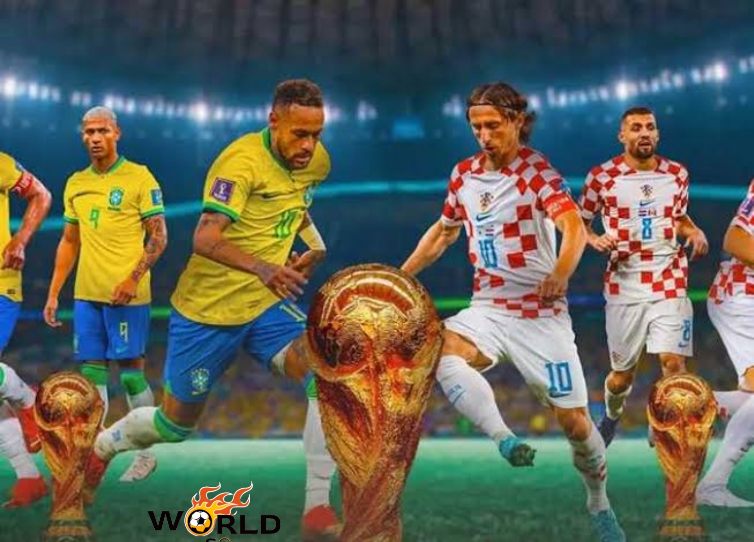 The Brazil-Croatia match in the quarter-finals of the 2022 World Cup.. The date, transmission channels, and formation