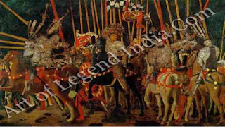 The Great Artist Paolo Uccello Painting “The Battle of San Romano” c.1456-60 70½" x 124½" Louvre, Paris 