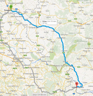 Szeged -> Vidin (avoiding tolls)