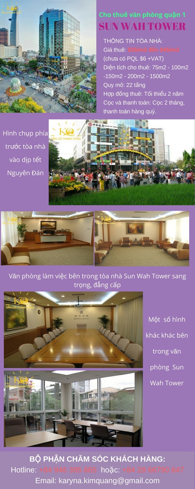 Văn phòng cho thuê quận 1 Sun Wah Tower