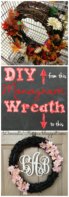 DIY Foam Monogram Wreath For Less {Domestic Femme} #Wreaths #StepByStep #Tutorial #Tutorials #How #To #Fall #Spring #Summer #Winter #Instructions #Letters #Letter #How #To #Decor #Decorating #Decorations #Front #Porch #Wedding #Shower #Idea #Ideas #Monogrammed #Monograms #Microsoft #Word