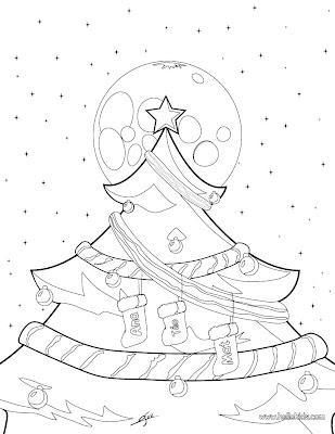 coloring pages for kids. Christmas Tree Coloring Page