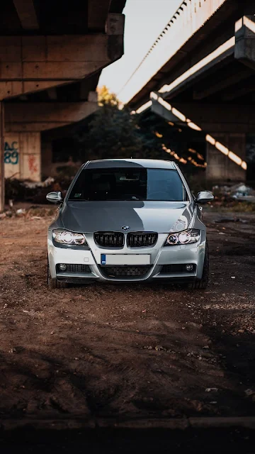 BMW M3, Gray Car, Front View