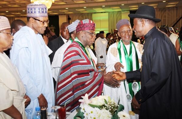 Jonathan joins others at Council of State meeting presided over by Buhari