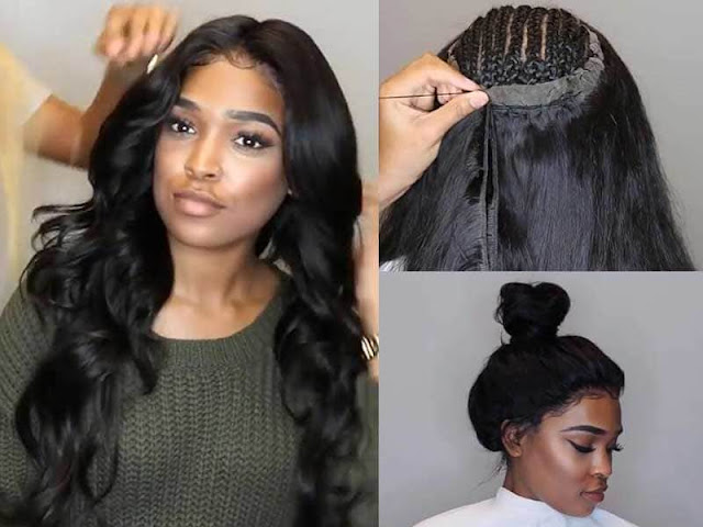 Frontal sew-in installation process