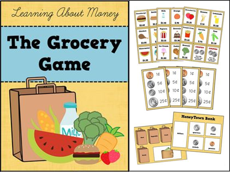 http://www.teacherspayteachers.com/Product/Money-Math-Game-Counting-Dollars-Cents-The-Grocery-Game-1081053