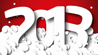 Happy New Year 2013 surrounded by snow and winter, pictures, images, wallpapers