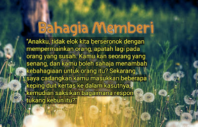 Bahagia memberi