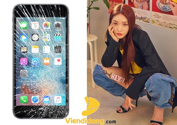 Người mẫu đi ép kính iPhone 6S Plus rất phong cách