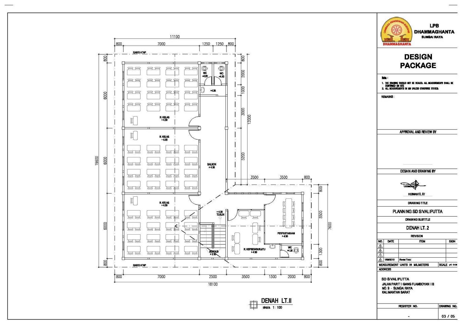 DHAMMAGHANTA: Desain Sekolah