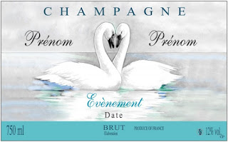 Étiquettes de champagne personnalisées: nouveaux modèles mariage