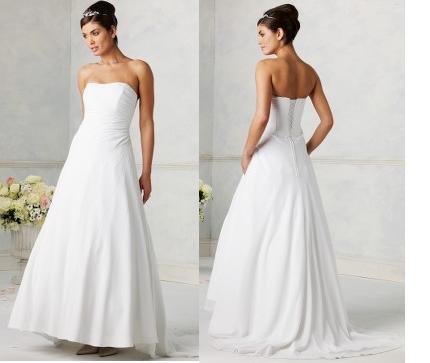 Plain Elegant White Wedding Dress Designs