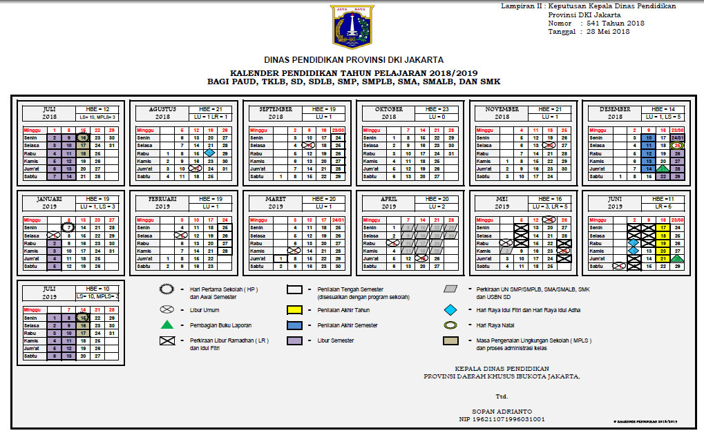 Pengertian KALENDER PENDIDIKAN TAHUN PELAJARAN 2019 2019 