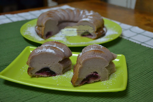 tarta de cerezas y requesón