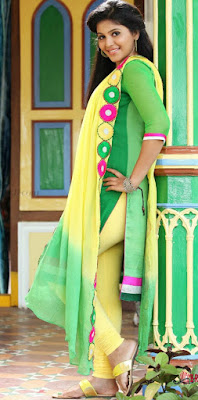 actress anjali green salwar stills