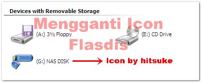 Mengganti icon pada flasdis