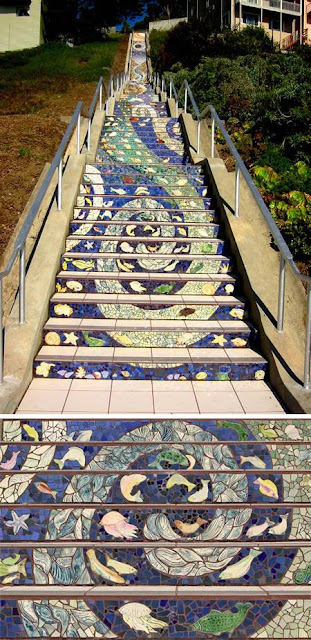 San Francisco's Tiled Steps - World's Longest Mosaic Stair (USA)