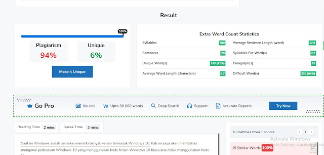 SmallSEOTools Hasil Plagiarism Checker