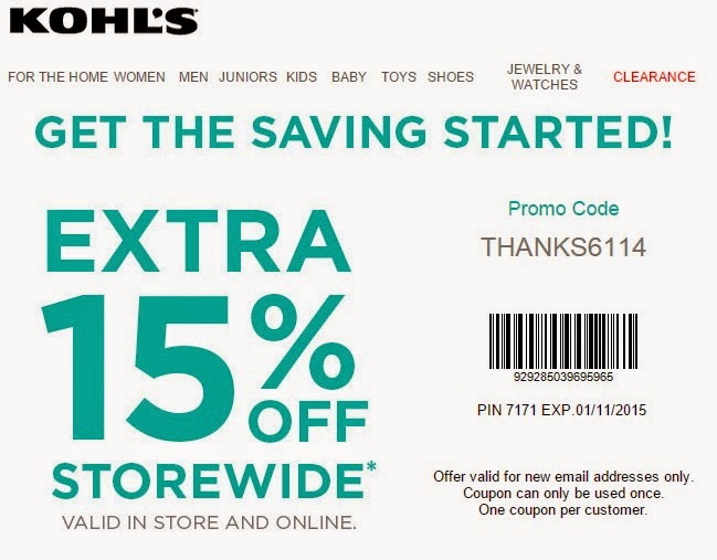 Printable Coupons: Kohls Coupons