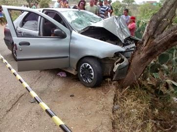 Esposa de vereador e mais duas pessoas morrem em acidente de carro na Paraíba