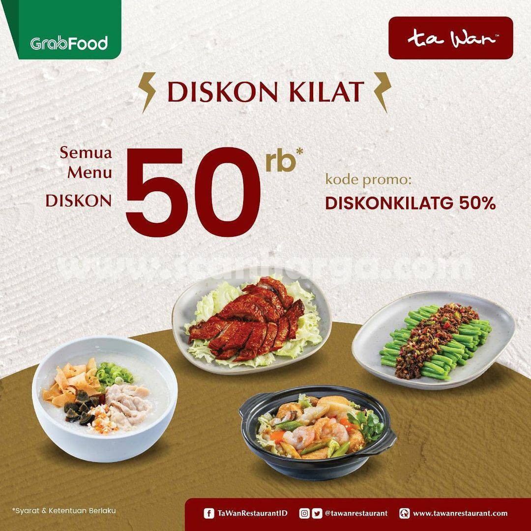 TA WAN Promo FLASH SALE GRABFOOD - Diskon Kilat 50%